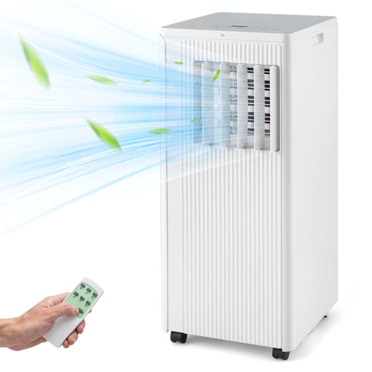Costway 7100 BTU (10000 BTU ASHRAE) Portable Air Conditioner 3-in-1 10000 BTU AC Unit with Dehumidifier and Cool and Fan
